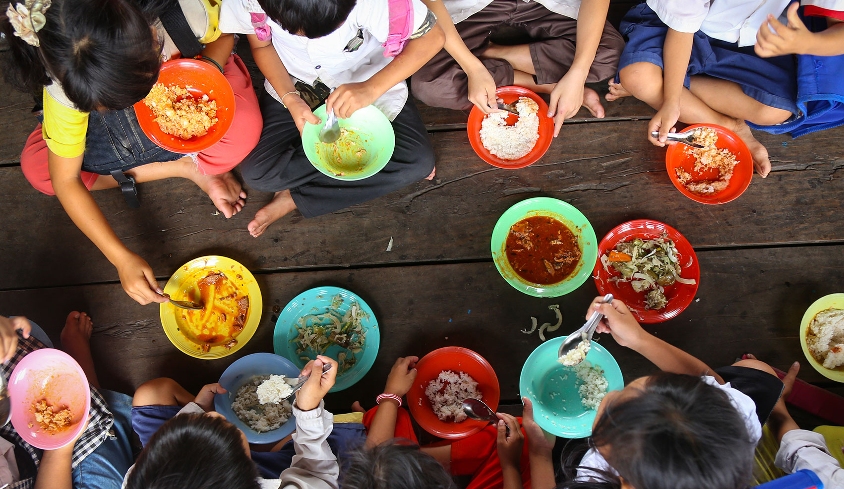 Picture of a people eating food